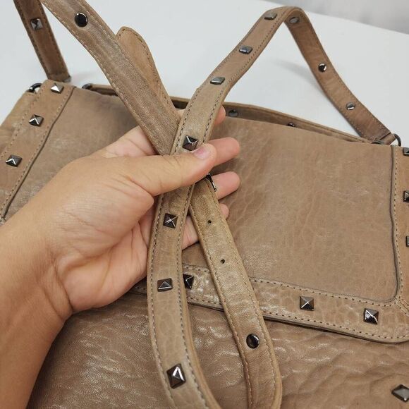 H by Ekatrina New York Tan Studded Flap Crossbody - Picture 9 of 10